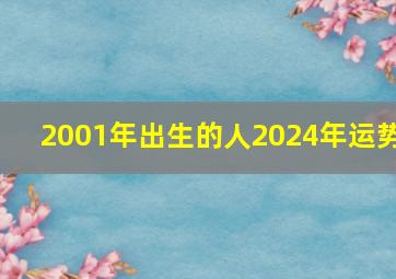 2001年出生的人2024年运势,2001年出生的人2024年运势