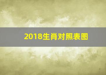 2018生肖对照表图,