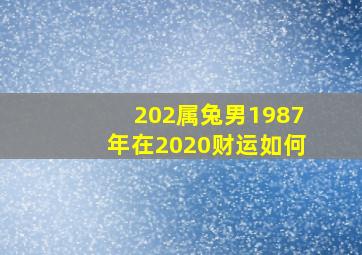 202属兔男1987年在2020财运如何,<body>