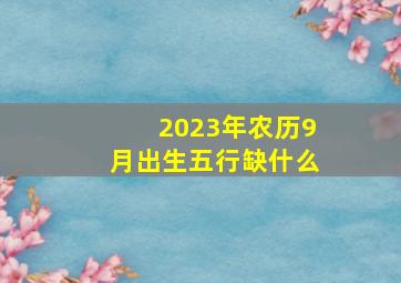 2023年农历9月出生五行缺什么,2023年出生五行缺什么