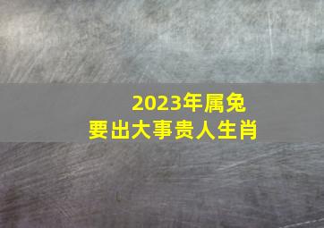 2023年属兔要出大事贵人生肖,2023属兔几月出生能大富大贵六月有贵人相助获取权贵