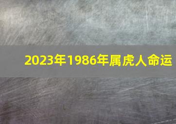 2023年1986年属虎人命运,86年男虎2023年运势完整版