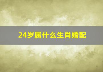 24岁属什么生肖婚配,