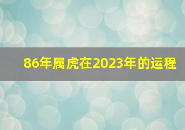 86年属虎在2023年的运程,属虎女86年2023年的运势和婚姻